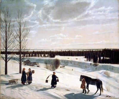 Paisaje de invierno, o invierno ruso, 1827 de Nikifor Stepanovich Krylov